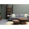 Diivanilaud MARK naturaalne puit / must, 65x65xH33 cm