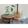 Diivanilaud MARK naturaalne puit / must, 65x65xH33 cm