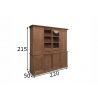 Puhvetkapp ATTO naturaalne, 220x50xH215 cm