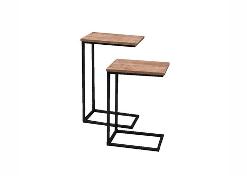 Diivanilaudade komplekt JORDY naturaalne / must, 2 tk