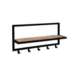 Nagi BONO naturaalne puit / must, 70x15xH30 cm