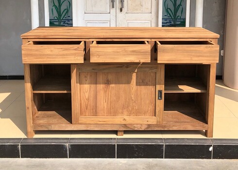 Kummut RONAN naturaalne puit, 160x50xH90 cm