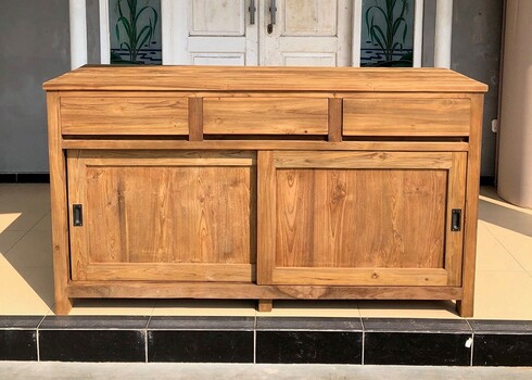 Kummut RONAN naturaalne puit, 160x50xH90 cm