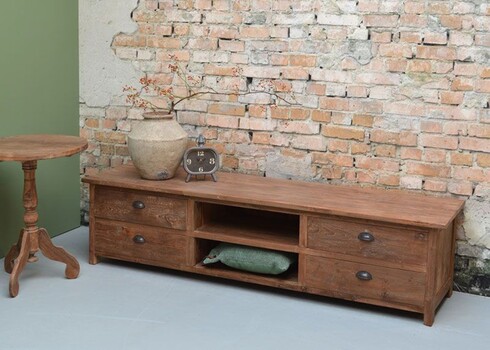 Tv-alus DAISY naturaalne puit, 200x50xH50 cm