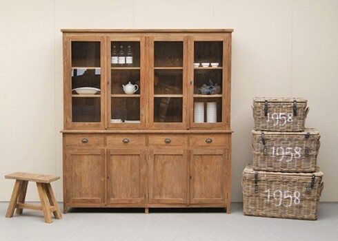 Puhvetkapp DAISY naturaalne puit, 200x50xH215 cm