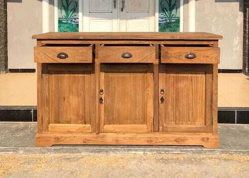 Kummut BRUSSEL naturaalne puit, 150x50xH90 cm