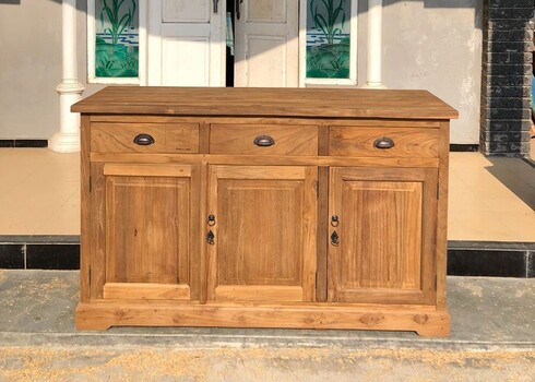 Kummut BRUSSEL naturaalne puit, 150x50xH90 cm