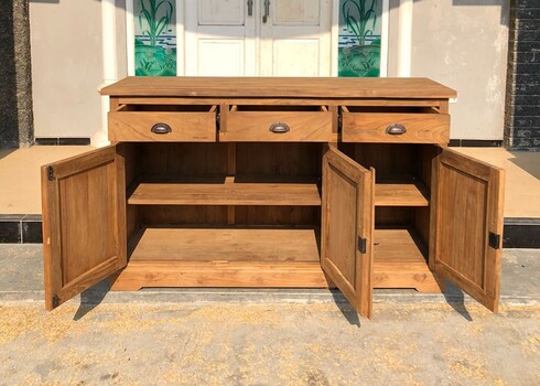 Kummut BRUSSEL naturaalne puit, 150x50xH90 cm