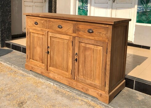 Kummut BRUSSEL naturaalne puit, 150x50xH90 cm