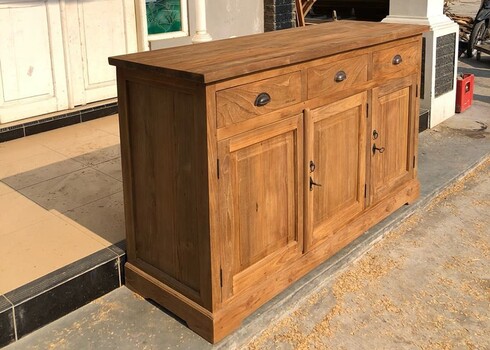 Kummut BRUSSEL naturaalne puit, 150x50xH90 cm