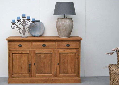 Kummut BRUSSEL naturaalne puit, 150x50xH90 cm