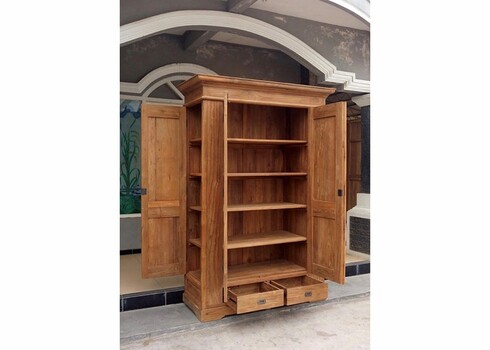 Kapp WILLEM naturaalne puit, 130x60xH210 cm