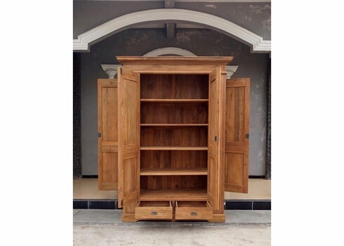 Kapp WILLEM naturaalne puit, 130x60xH210 cm