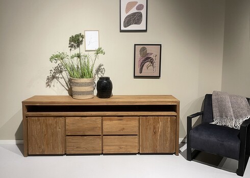 Kummut LISSABON naturaalne puit, 220x45xH80 cm