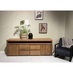 Kummut LISSABON naturaalne puit, 220x45xH80 cm