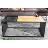 Diivanilaud ARCHITECTURE metsik tamm / must, 100x50xH40 cm