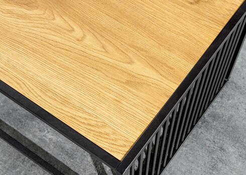 Diivanilaud ARCHITECTURE metsik tamm / must, 100x50xH40 cm