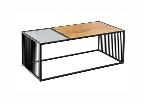 Diivanilaud ARCHITECTURE metsik tamm / must, 100x50xH40 cm