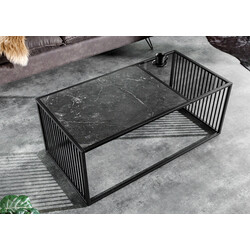 Diivanilaud ARCHITECTURE must marmor / must, 100x50xH40 cm