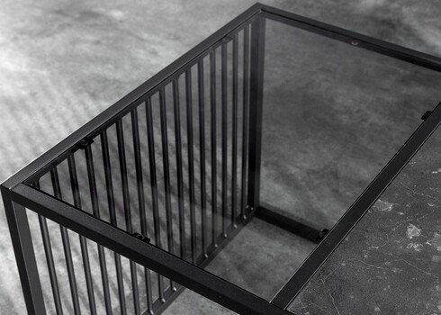 Diivanilaud ARCHITECTURE must marmor / must, 100x50xH40 cm