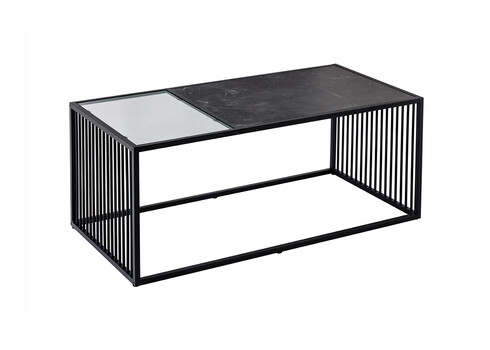 Diivanilaud ARCHITECTURE must marmor / must, 100x50xH40 cm