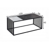 Diivanilaud ARCHITECTURE must marmor / must, 100x50xH40 cm