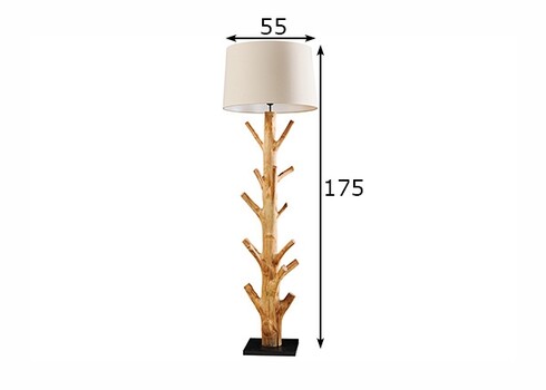 Põrandavalgusti TREE pruun, 55x55xH175 cm