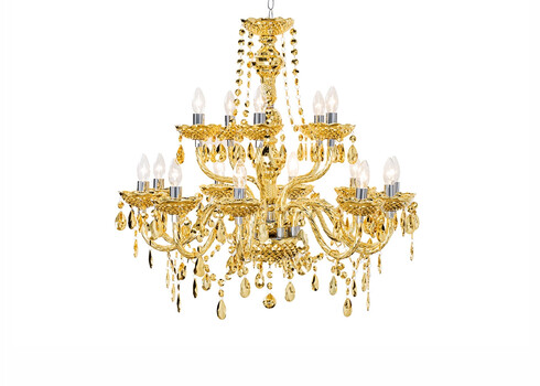 Rippvalgusti CRYSTAL kuldne, 80x80xH75 cm