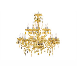 Rippvalgusti CRYSTAL kuldne, 80x80xH75 cm