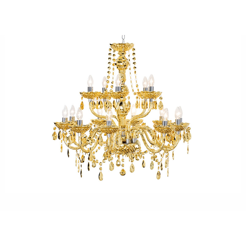 Rippvalgusti CRYSTAL kuldne, 80x80xH75 cm