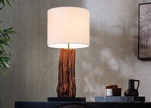 Lauavalgusti ROUSI pruun / valge, 27x27xH58 cm, E27