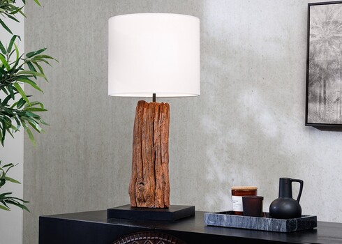 Lauavalgusti ROUSI pruun / valge, 27x27xH58 cm, E27