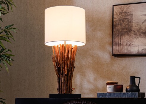 Lauavalgusti EUPHORIA pruun / valge, 27x27xH58 cm, E27