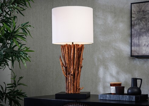 Lauavalgusti EUPHORIA pruun / valge, 27x27xH58 cm, E27