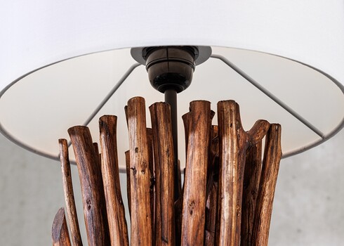 Lauavalgusti EUPHORIA pruun / valge, 27x27xH58 cm, E27