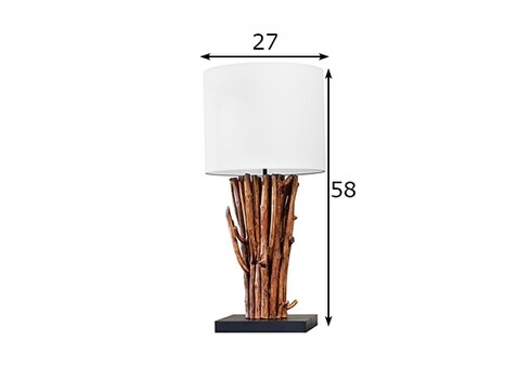 Lauavalgusti EUPHORIA pruun / valge, 27x27xH58 cm, E27
