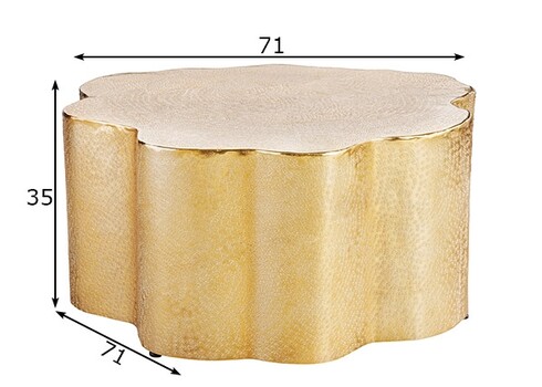 Diivanilaud ORIENT kuldne, 71x71xH35 cm