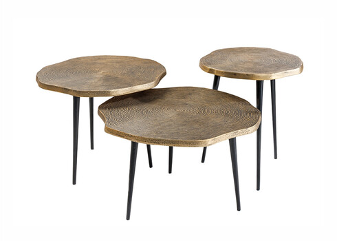 Diivanilaudade komplekt ORGANIC kuldne, 3 tk