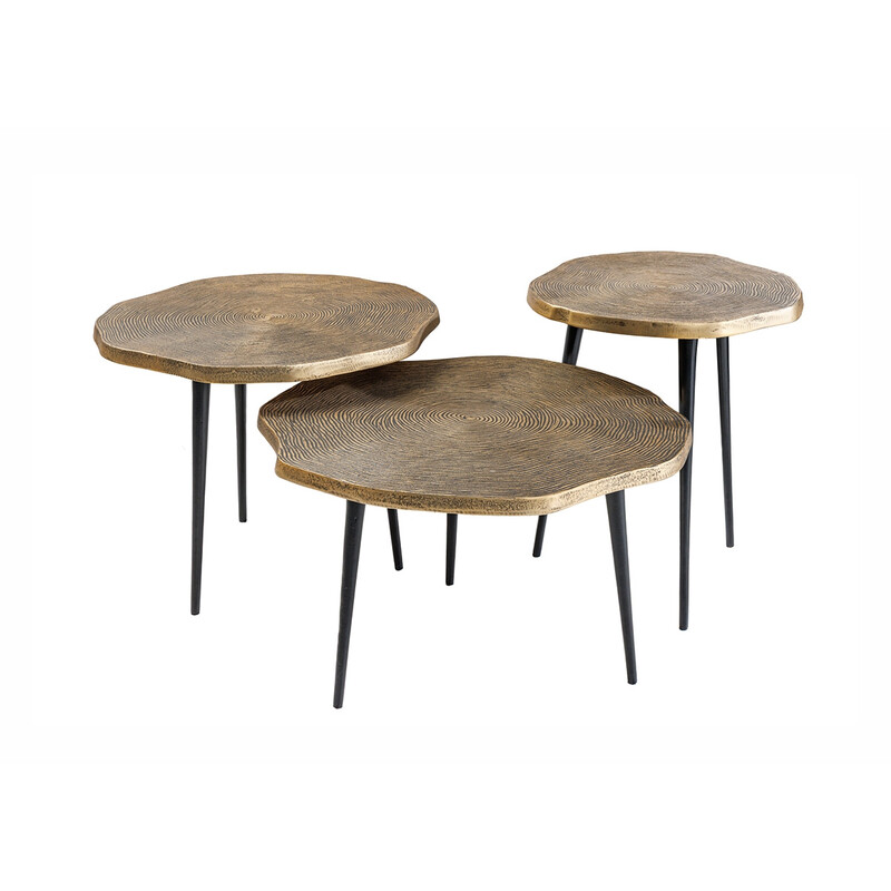 Diivanilaudade komplekt ORGANIC kuldne, 3 tk