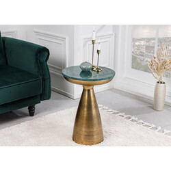 Diivanilaud MARMOR roheline / kuldne, 30x30xH57 cm