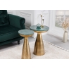 Diivanilaud MARMOR roheline / kuldne, 30x30xH57 cm