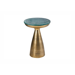Diivanilaud MARMOR roheline / kuldne, 30x30xH57 cm
