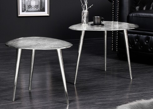 Diivanilaudade komplekt ELEMENTS hõbe, 2 tk