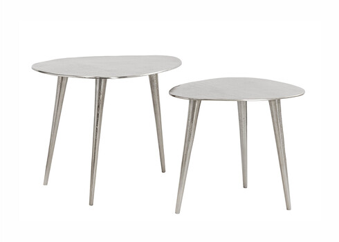 Diivanilaudade komplekt ELEMENTS hõbe, 2 tk