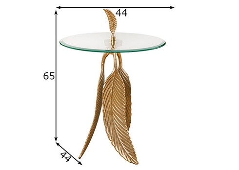 Diivanilaud FEATHER kuldne, 44x44xH65 cm