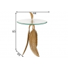 Diivanilaud FEATHER kuldne, 44x44xH65 cm