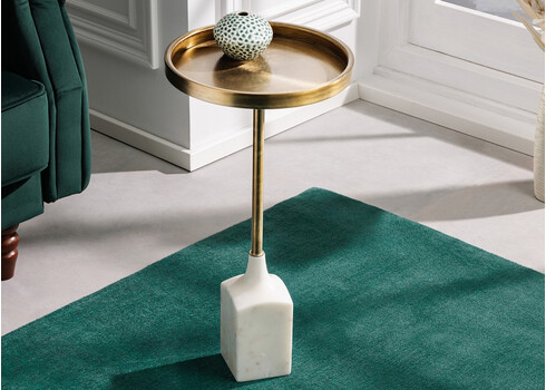 Abilaud TRAYFUL kuldne / valge, 30x30xH54 cm