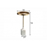 Abilaud TRAYFUL kuldne / valge, 30x30xH54 cm