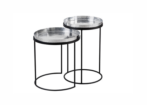 Diivanilaudade komplekt ELEMENTS hõbe, 2 tk