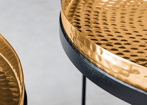 Diivanilaudade komplekt ELEMENTS kuldne, 2 tk